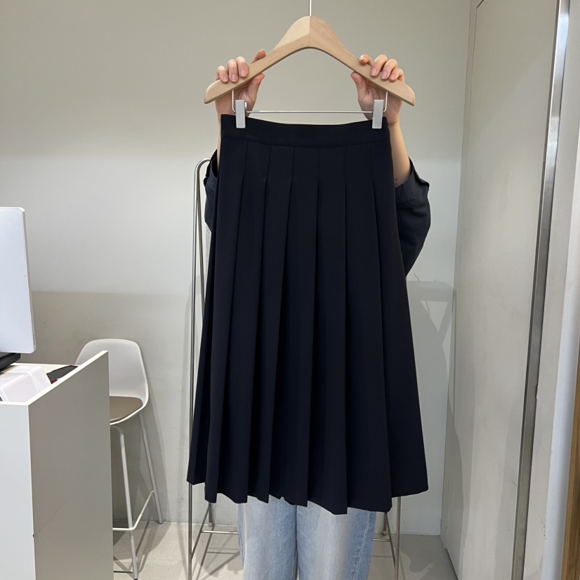 OUTRENE韓國直郵女裝新款熱賣26春夏推薦半身裙中短裙褶皺OUTRENE半身裙/中短裙圖色1