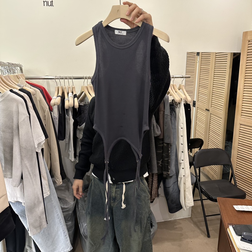 NUT韓國代購女裝新品人氣真品時尚職業推薦休閑26春夏吊帶背心NUT吊帶/背心圖色2