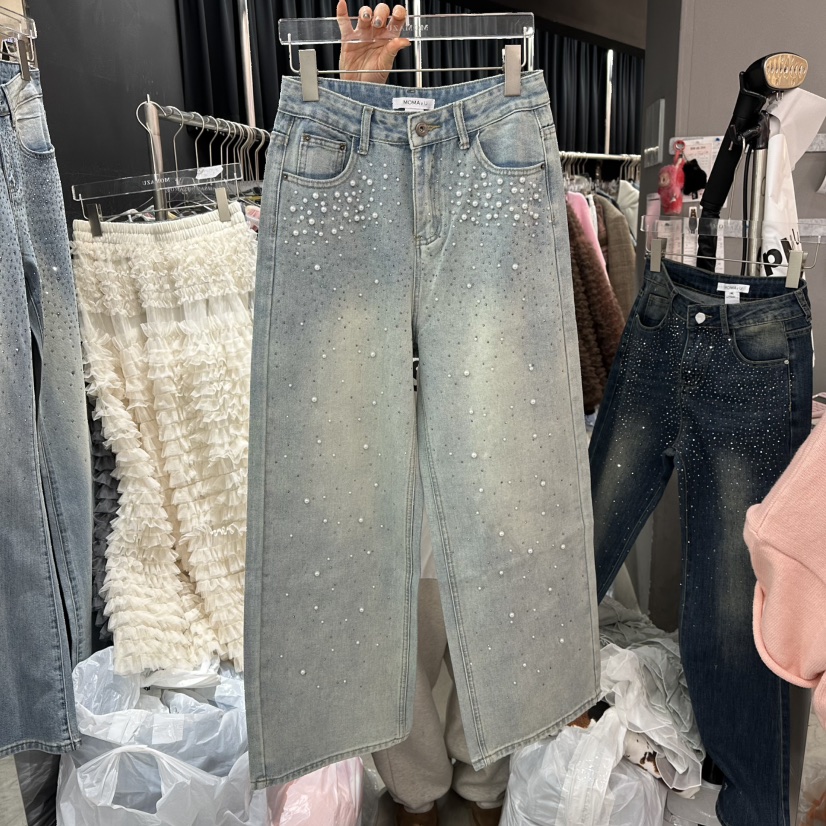 MOMAZU韓國代購女士新款推薦26春夏真品熱賣時尚職業牛仔褲MOMAZU牛仔褲圖色1