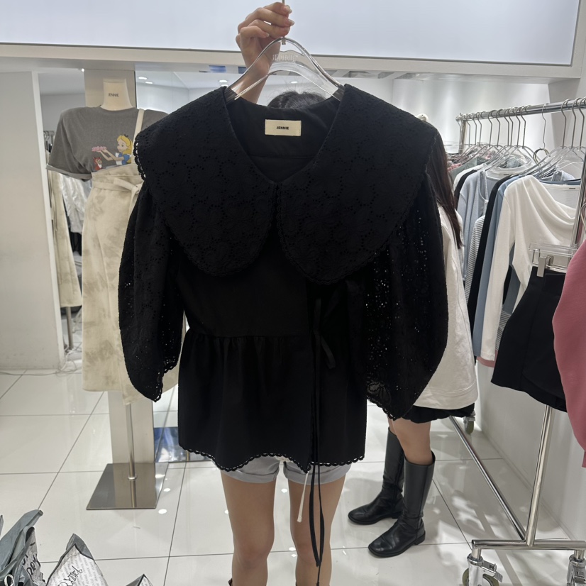 JENNIE韓國直郵女裝新款推薦真品人氣26春夏職業襯衫蕾絲衫JENNIE/VENEFIT襯衫/蕾絲衫圖色2
