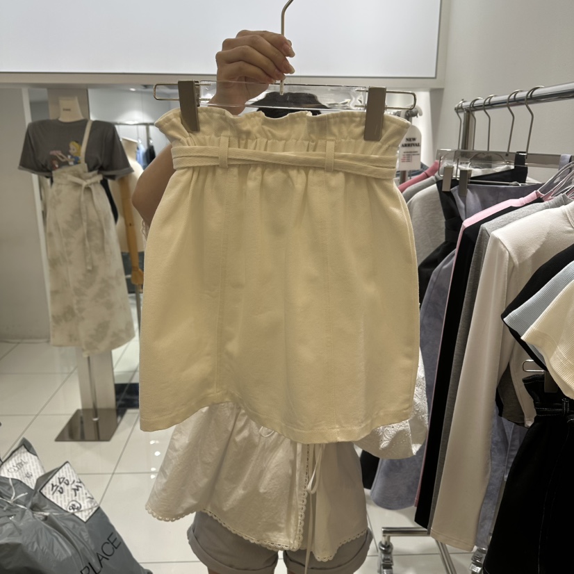 JENNIE東大門直郵女裝新款人氣休閑時尚推薦26春夏短裙含腰帶JENNIE/VENEFIT短裙