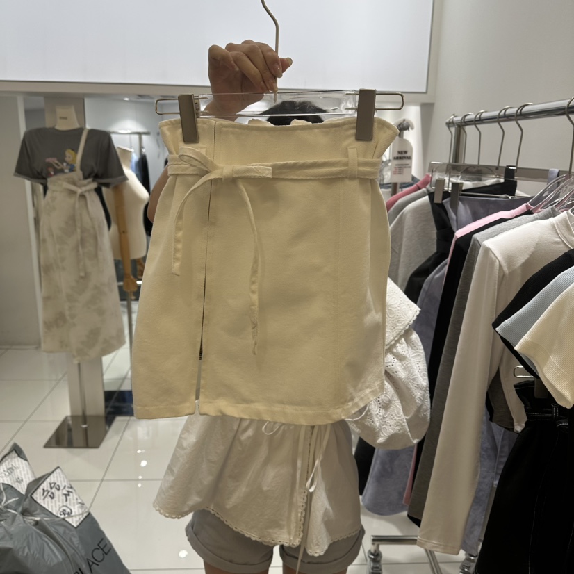 JENNIE東大門直郵女裝新款人氣休閑時尚推薦26春夏短裙含腰帶JENNIE/VENEFIT短裙圖色1