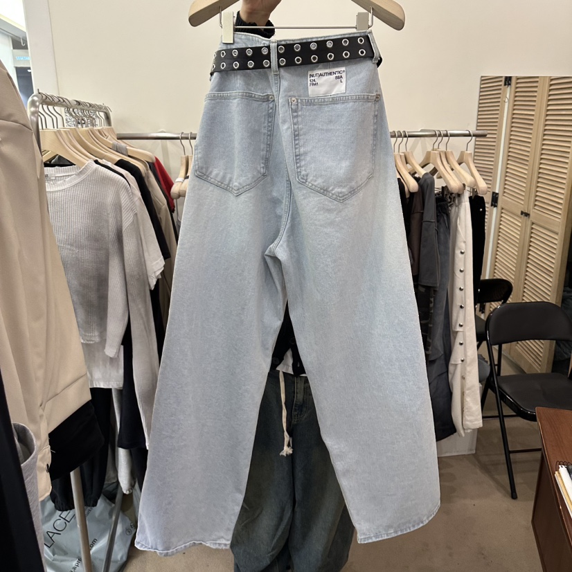 NUT韓國直郵女裝新款真品26春夏職業休閑時尚牛仔褲不含腰帶NUT牛仔褲