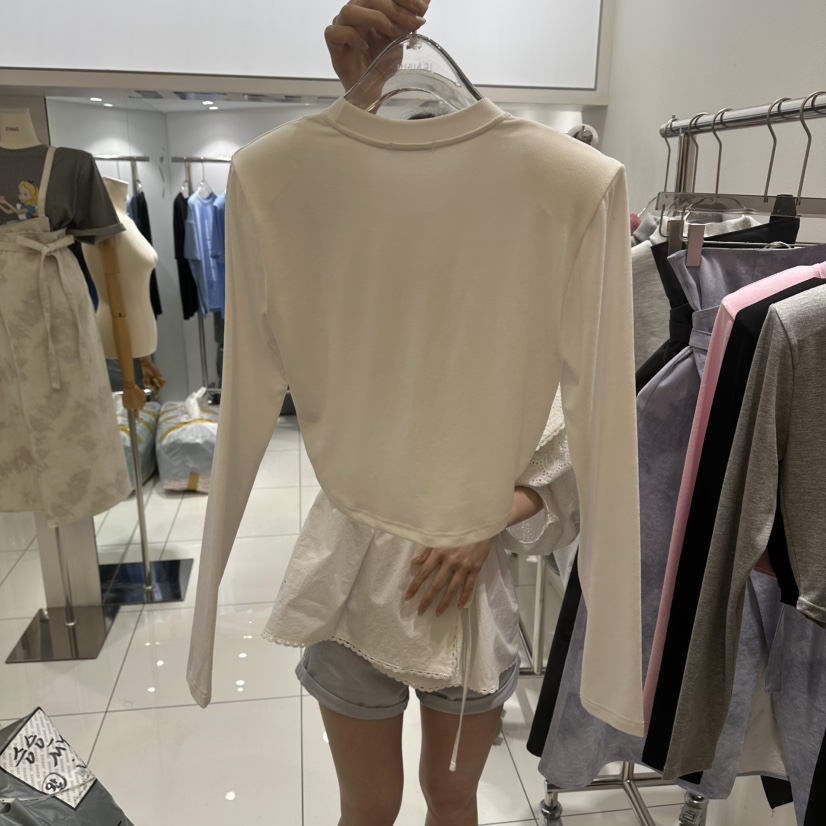 JENNIE韓國直郵女裝新品時尚26春夏休閑人氣真品熱賣長袖T恤JENNIE/VENEFIT長袖T恤