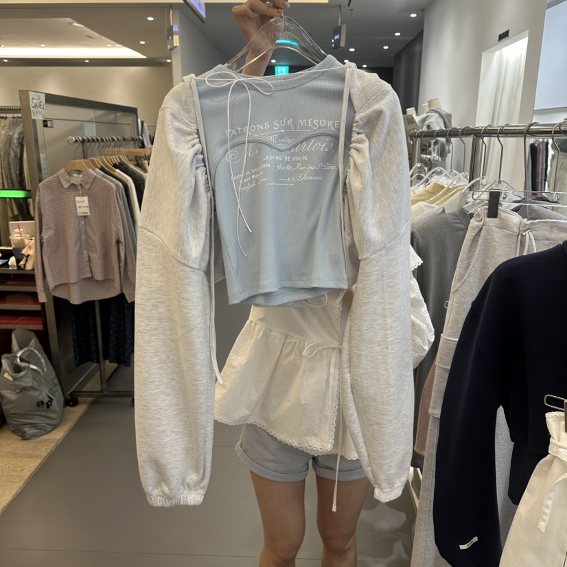 JENNIE東大門實拍女裝新品職業時尚26春夏熱賣衛衣不含內搭JENNIE/VENEFIT衛衣圖色3