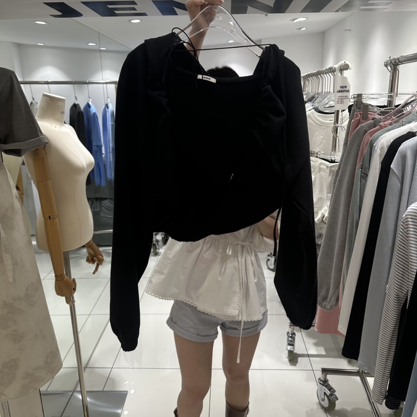 JENNIE東大門實拍女裝新品職業時尚26春夏熱賣衛衣不含內搭JENNIE/VENEFIT衛衣圖色4