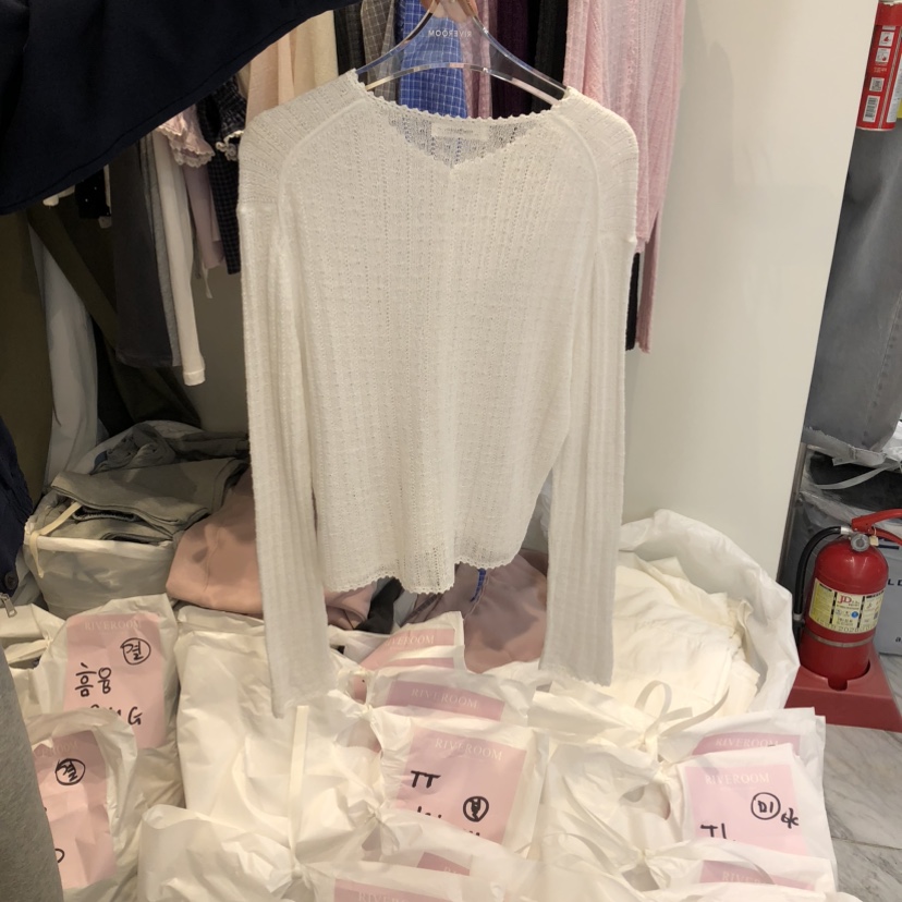 RIVEROOM韓國代購女裝新品真品休閑熱賣26春夏職業針織衫RIVEROOM針織衫