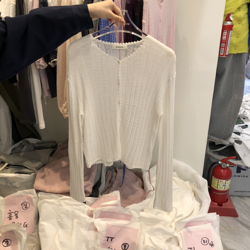RIVEROOM韓國代購女裝新品真品休閑熱賣26春夏職業針織衫RIVEROOM針織衫圖色1