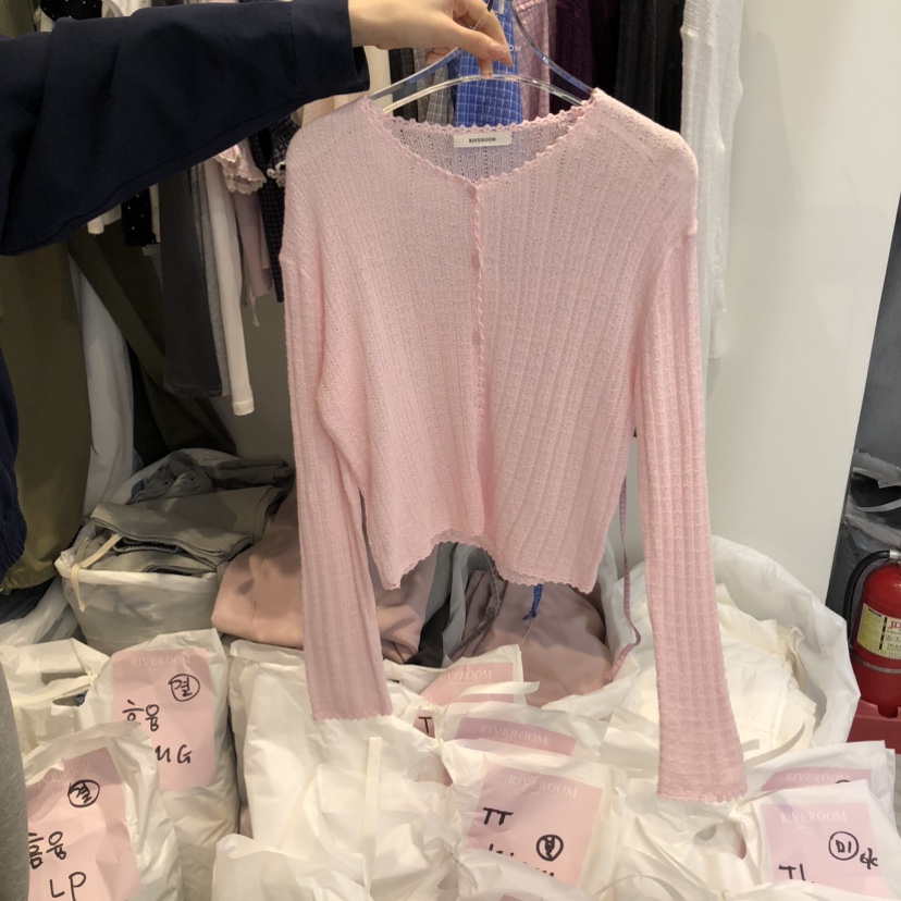 RIVEROOM韓國代購女裝新品真品休閑熱賣26春夏職業針織衫RIVEROOM針織衫圖色2