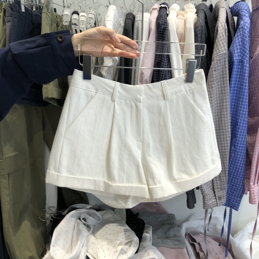 RIVEROOM韓國直郵女士新款時尚人氣真品推薦職業熱賣短褲RIVEROOM短褲圖色1