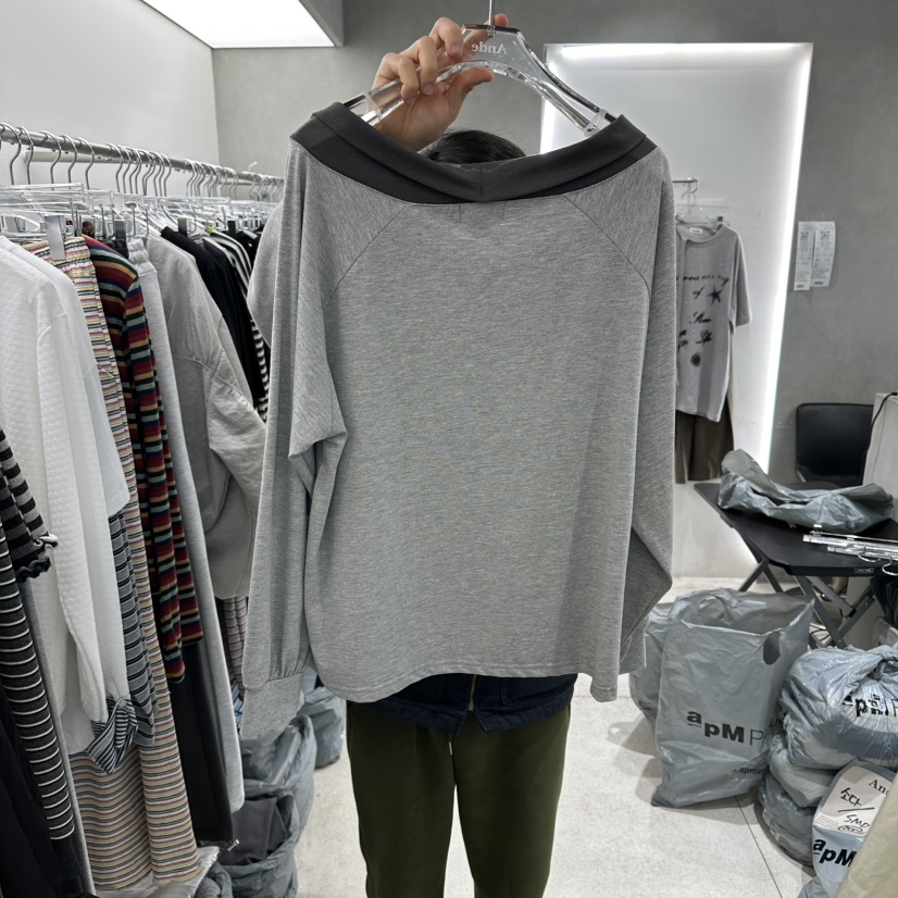 ANDE韓國代購女士新品時尚人氣熱賣職業26春夏推薦長袖T恤Ande長袖T恤