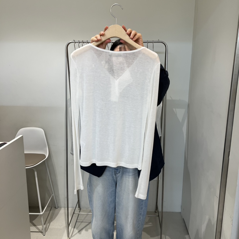 OUTRENE韓國代購女裝新品休閑時尚熱賣人氣職業26春夏長袖T恤OUTRENE長袖T恤