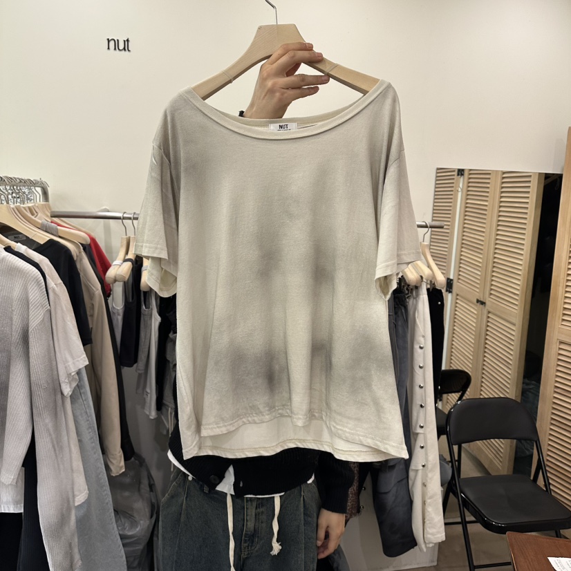 NUT韓國代購女士新款推薦休閑26春夏人氣時尚真品熱賣T恤NUTT恤圖色2