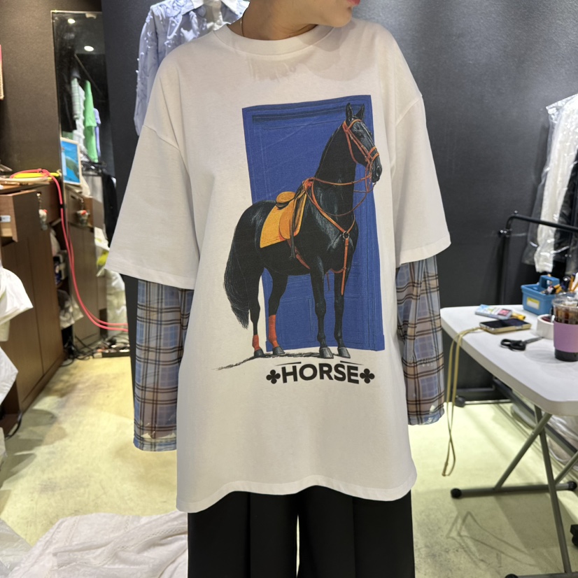 CHAVI東大門實拍女士新款時尚人氣真品26春夏長袖T恤假兩件CHAVI長袖T恤圖色3