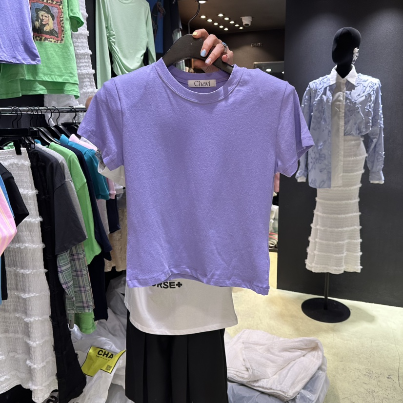 CHAVI東大門代購女裝新款真品職業26春夏人氣休閑推薦T恤CHAVIT恤圖色1