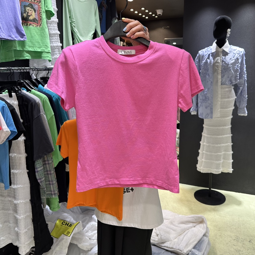 CHAVI東大門代購女裝新款真品職業26春夏人氣休閑推薦T恤CHAVIT恤圖色2