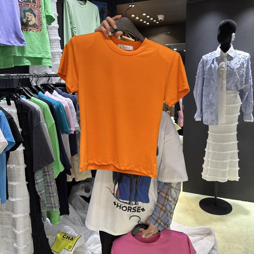 CHAVI東大門代購女裝新款真品職業26春夏人氣休閑推薦T恤CHAVIT恤圖色4