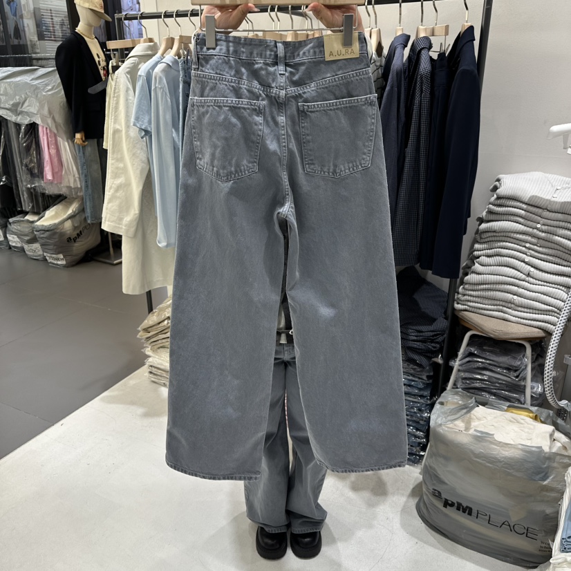 AURA韓國直郵女士新款26春夏推薦人氣真品職業休閑牛仔褲Au ra牛仔褲