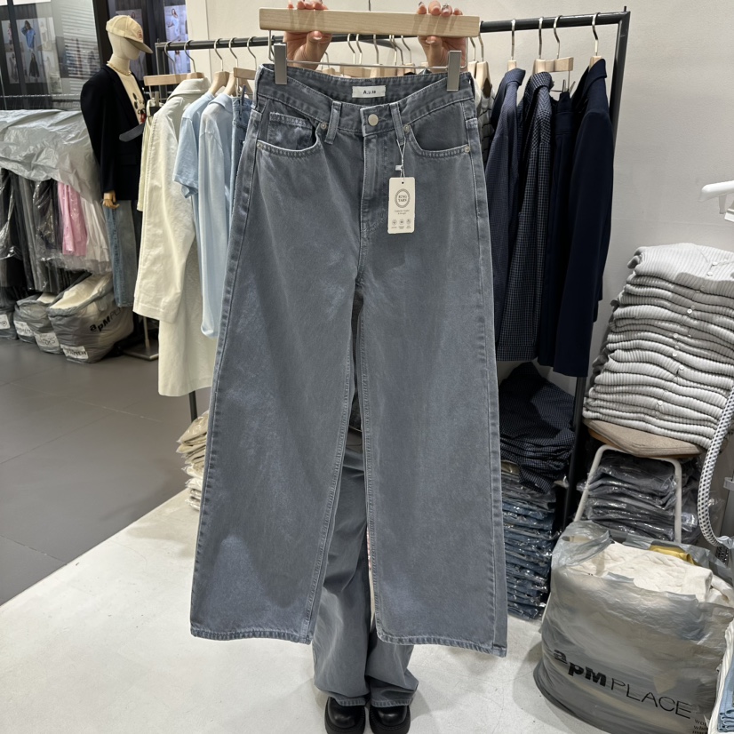 AURA韓國直郵女士新款26春夏推薦人氣真品職業休閑牛仔褲Au ra牛仔褲圖色2