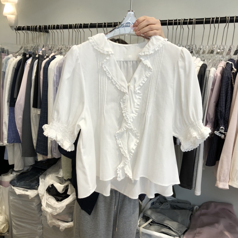 RIVEROOM東大門實拍女裝新款人氣推薦熱賣真品襯衫蕾絲衫RIVEROOM襯衫/蕾絲衫圖色1