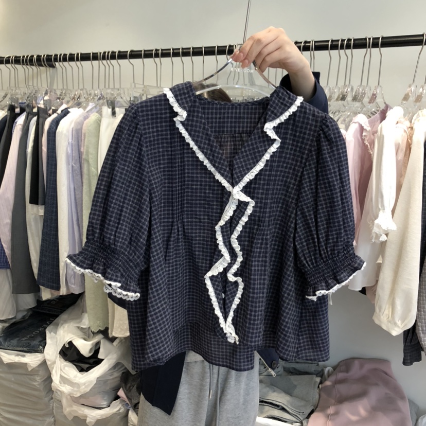 RIVEROOM東大門實拍女裝新款人氣推薦熱賣真品襯衫蕾絲衫RIVEROOM襯衫/蕾絲衫圖色2