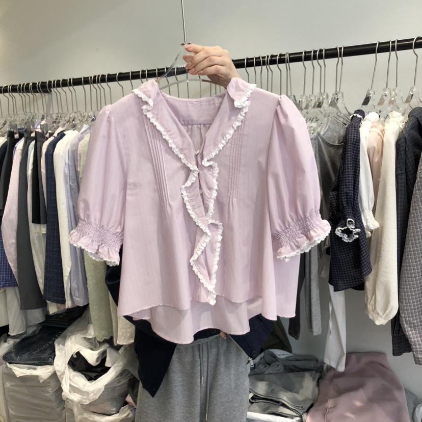 RIVEROOM東大門實拍女裝新款人氣推薦熱賣真品襯衫蕾絲衫RIVEROOM襯衫/蕾絲衫圖色3