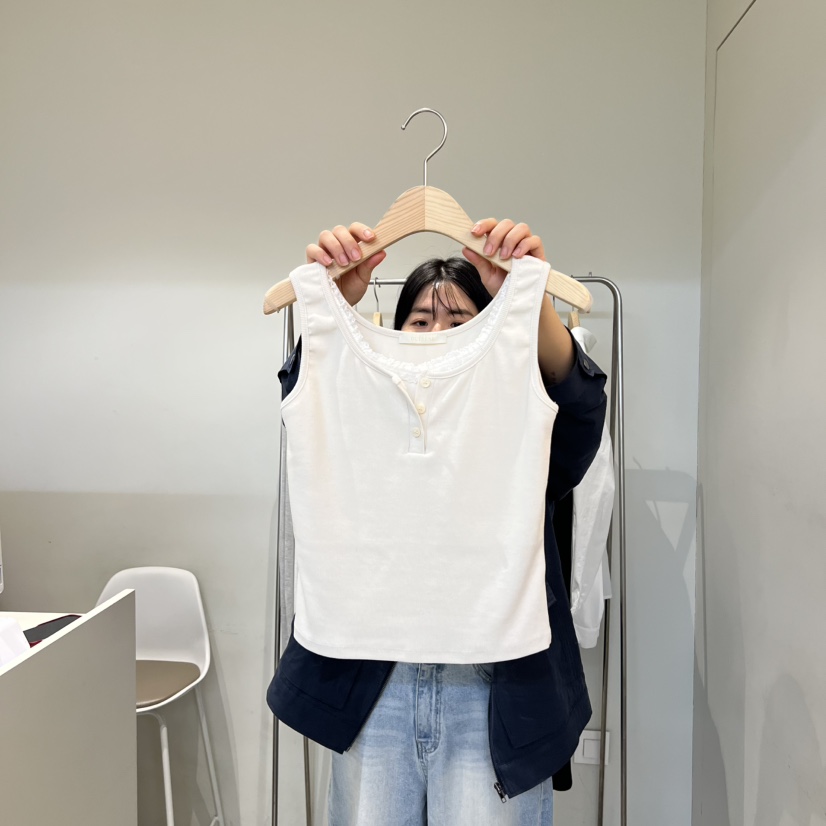 OUTRENE韓國代購女裝新款熱賣真品職業休閑人氣吊帶背心蕾絲OUTRENE吊帶/背心圖色2