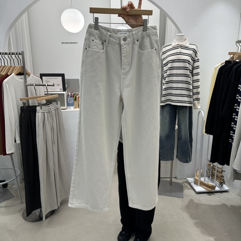 GOLDEN MARKET東大門實拍女士新款26春夏時尚牛仔褲棉布GOLDEN MARKET牛仔褲圖色2