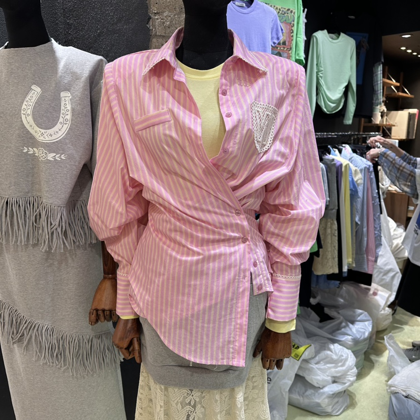 CHAVI韓國直郵女裝新品職業推薦真品26春夏熱賣襯衫蕾絲衫CHAVI襯衫/蕾絲衫