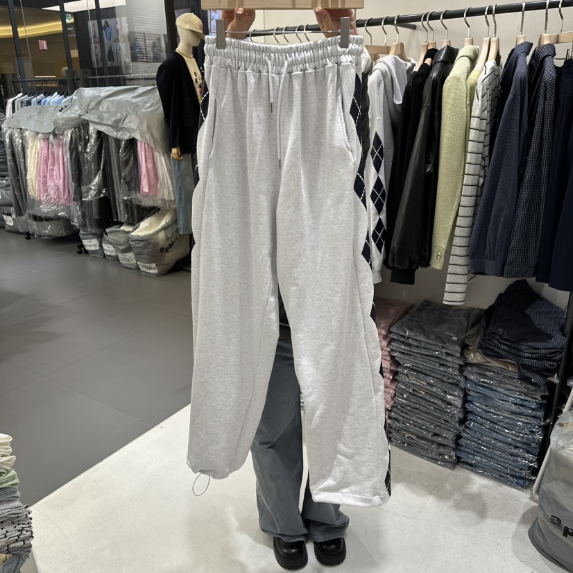 AURA東大門直郵女士新款推薦職業熱賣時尚人氣休閑褲條紋Au ra休閑褲圖色1