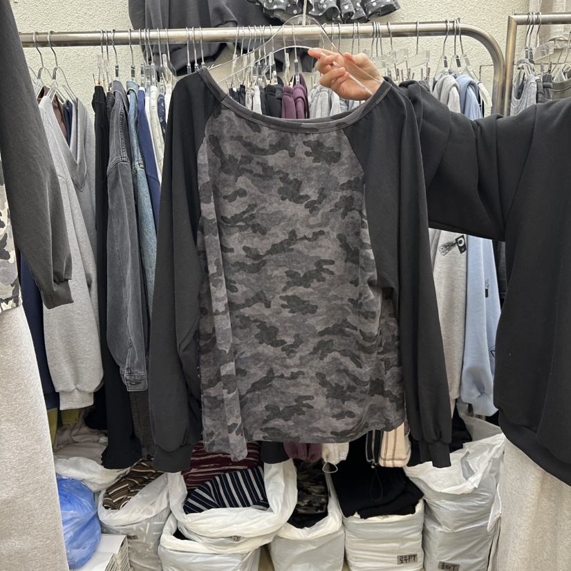 MAGOT韓國直郵女裝新品推薦時尚職業休閑人氣長袖T恤迷彩IIIΛGOT/MAGOT長袖T恤