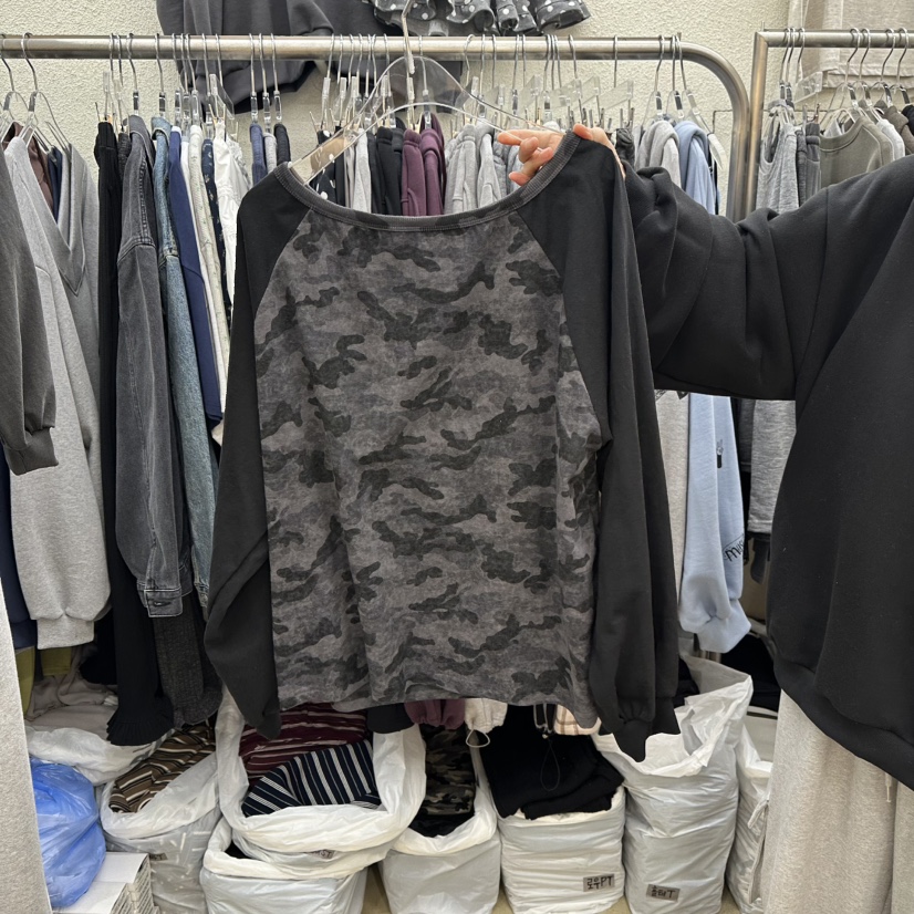 MAGOT韓國直郵女裝新品推薦時尚職業休閑人氣長袖T恤迷彩IIIΛGOT/MAGOT長袖T恤圖色2