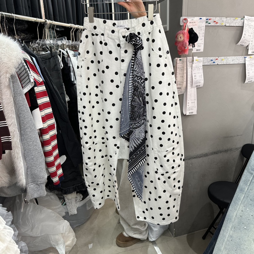 MOMAZU韓國直郵女裝新款休閑時尚人氣休閑褲不含絲巾圍巾MOMAZU休閑褲圖色1