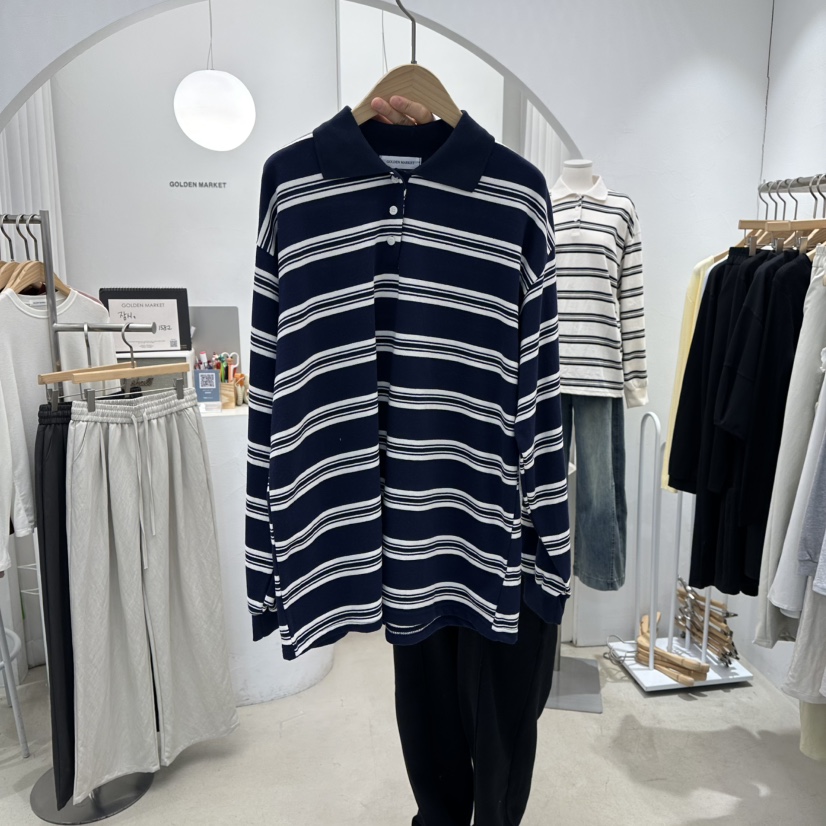 GOLDEN MARKET韓國直郵女裝新款職業時尚熱賣真品長袖T恤GOLDEN MARKET長袖T恤圖色2