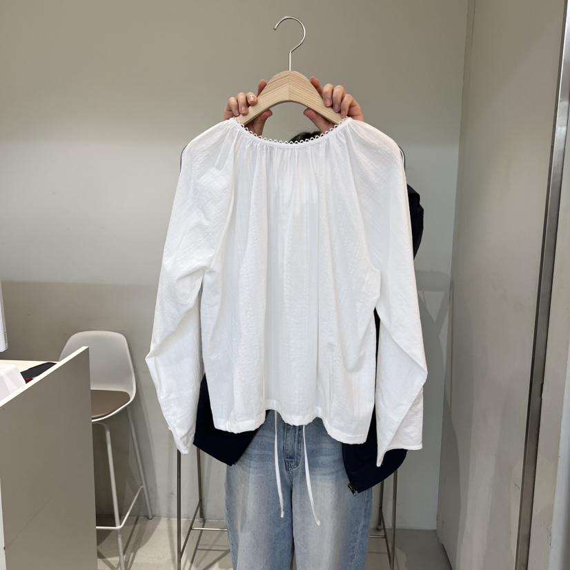 OUTRENE韓國直郵女士新款人氣推薦26春夏時尚休閑襯衫蕾絲衫OUTRENE襯衫/蕾絲衫