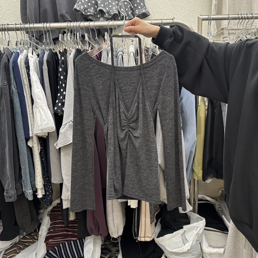 MAGOT韓國直郵女士新款休閑人氣時尚真品熱賣長袖T恤假兩件IIIΛGOT/MAGOT長袖T恤圖色2