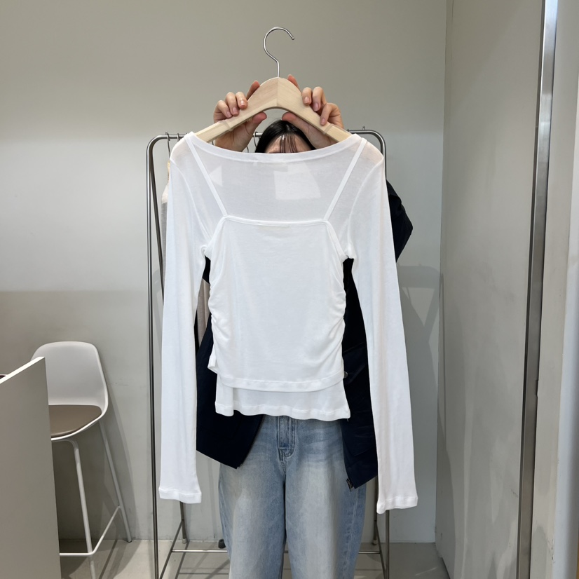 OUTRENE韓國代購女士新款推薦26春夏真品時尚職業套裝褶皺OUTRENE套裝