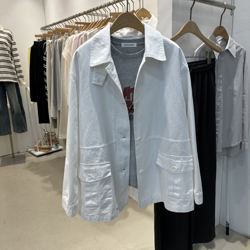 GOLDEN MARKET韓國直郵女士新品休閑人氣夾克不含內搭棉質GOLDEN MARKET夾克圖色1