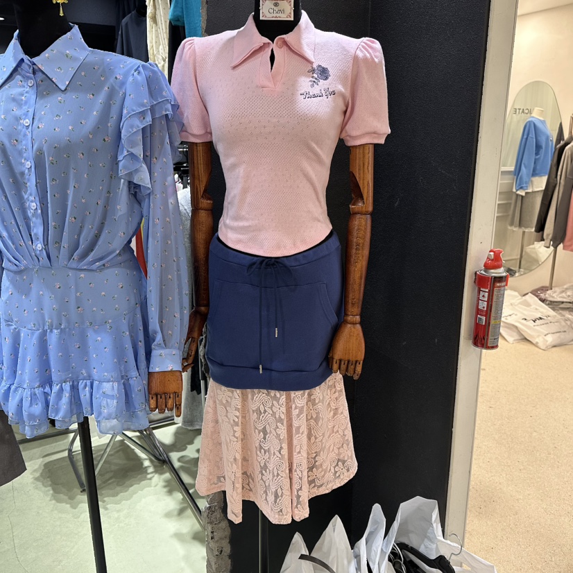 CHAVI韓國代購女士新品真品職業人氣時尚26春夏休閑T恤鏤空CHAVIT恤