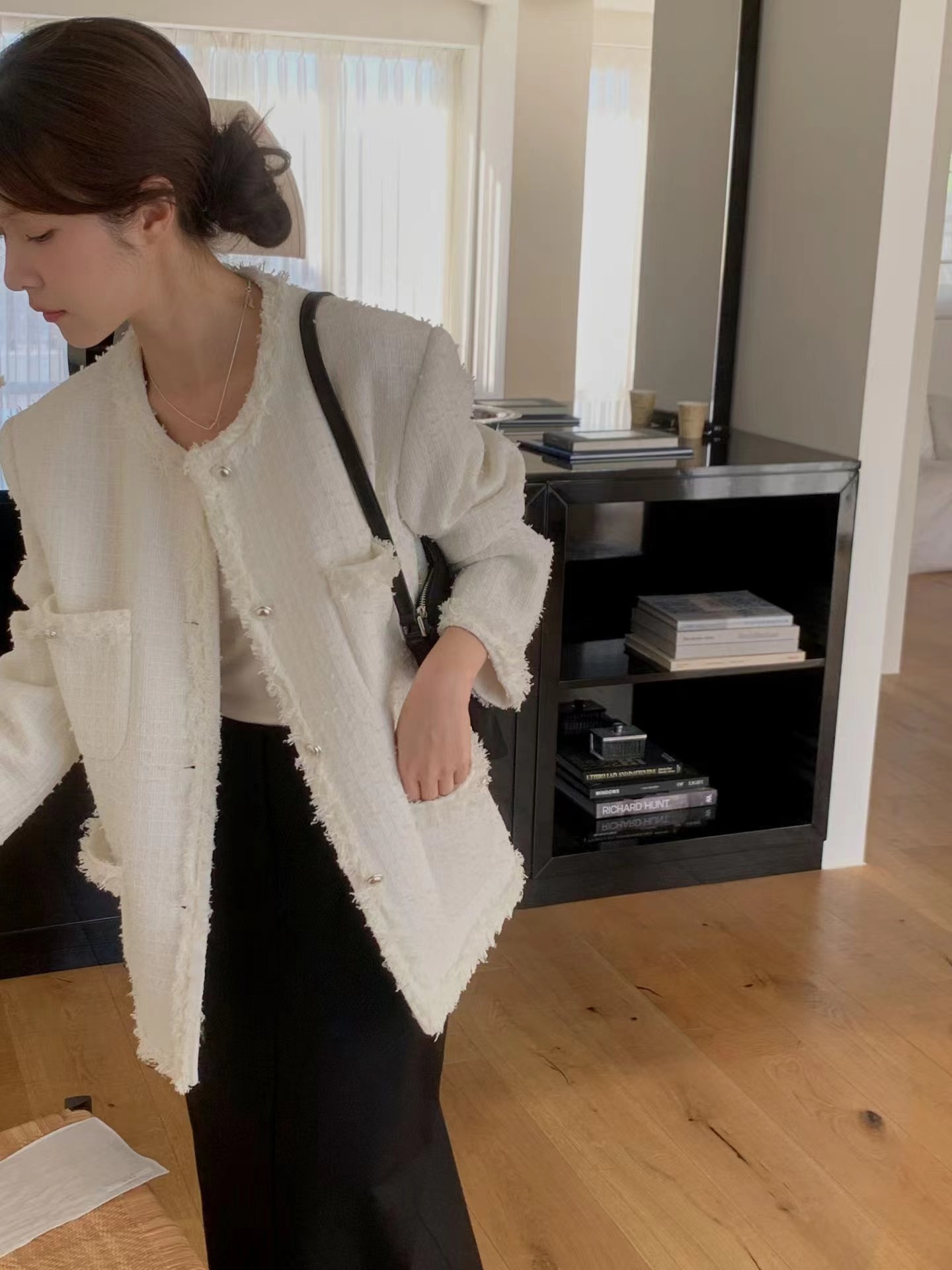 MIELLE-미엘르-OT東大門實拍女裝新款推薦時尚夾克粗花呢MIELLE-미엘르-OT夾克