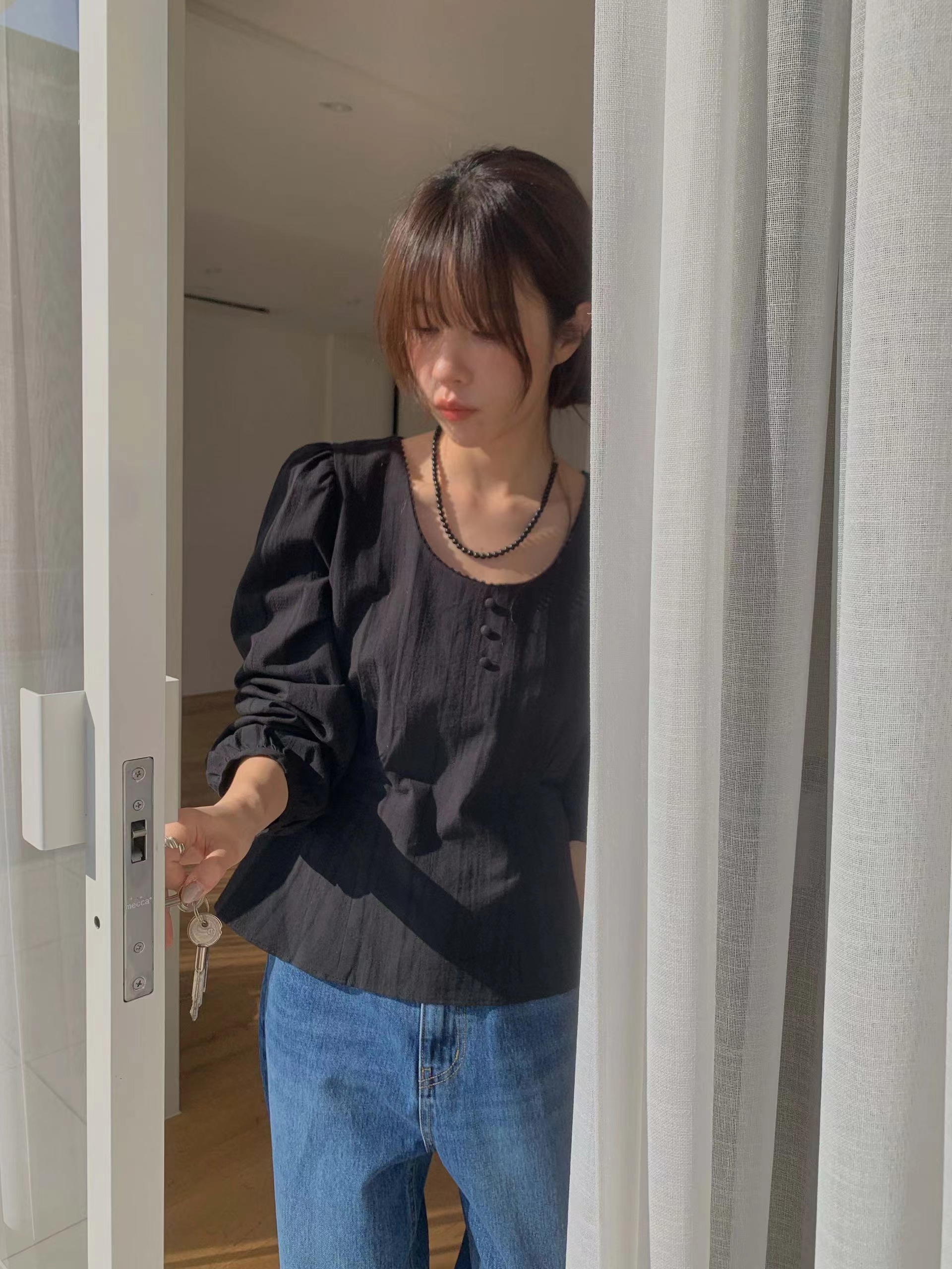 MIELLE-미엘르-OT東大門直郵女士新款人氣真品襯衫蕾絲衫MIELLE-미엘르-OT襯衫/蕾絲衫