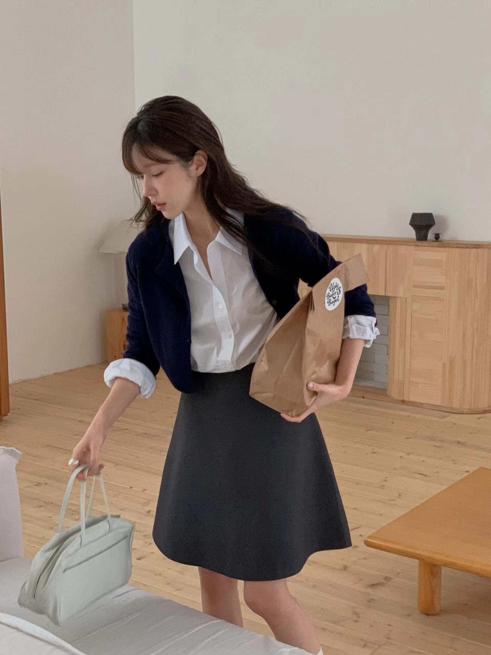 MIELLE-미엘르-OT韓國直郵女士新款職業真品半身裙中短裙MIELLE-미엘르-OT半身裙/中短裙