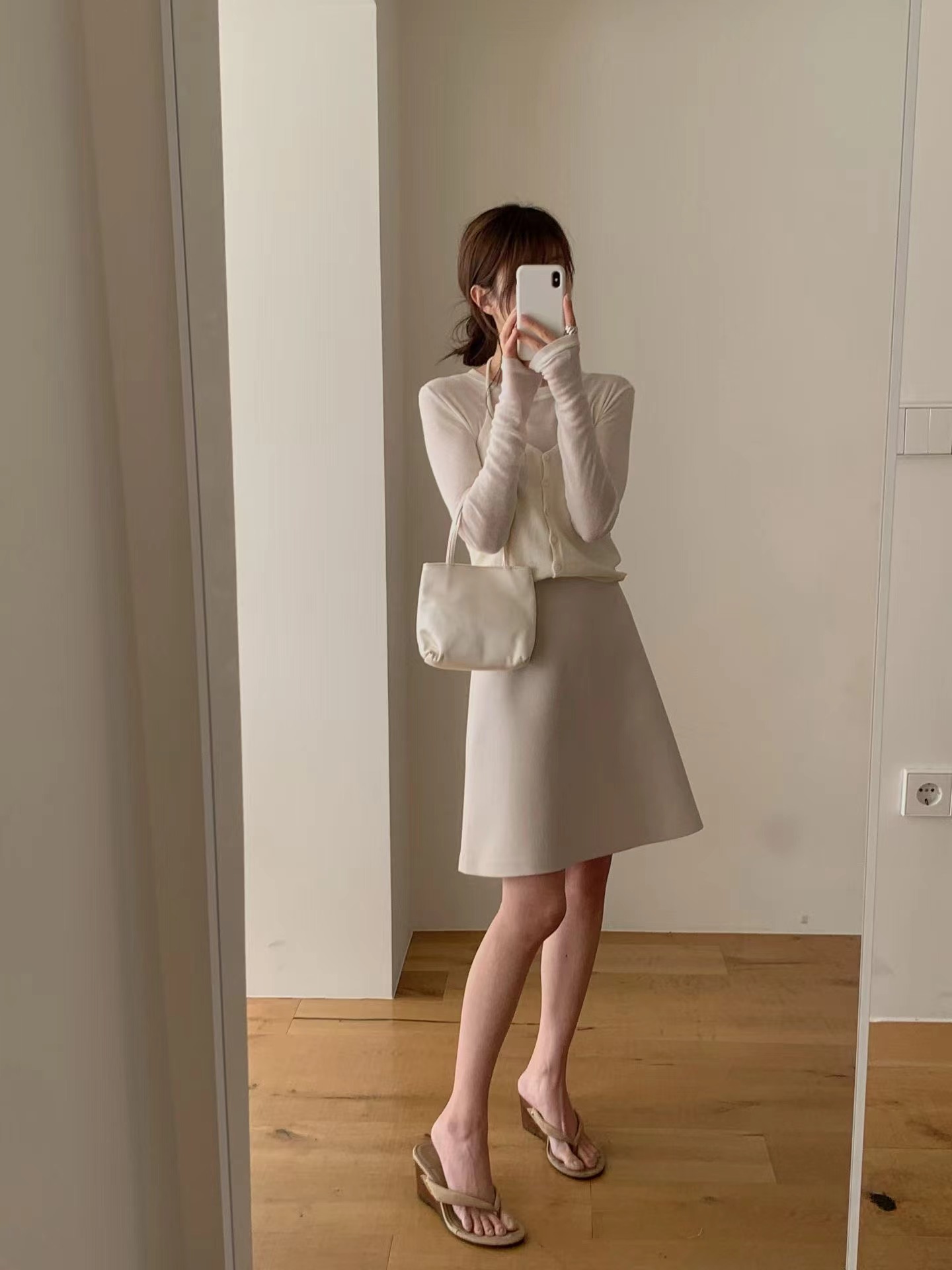 MIELLE-미엘르-OT韓國直郵女士新款職業真品半身裙中短裙MIELLE-미엘르-OT半身裙/中短裙