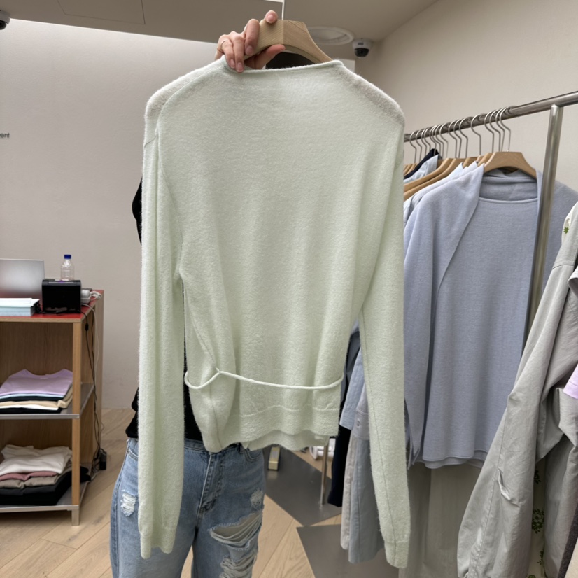 EFFERVESCENT東大門代購女裝新款26春夏休閑針織衫含腰繩evc/effervescent針織衫