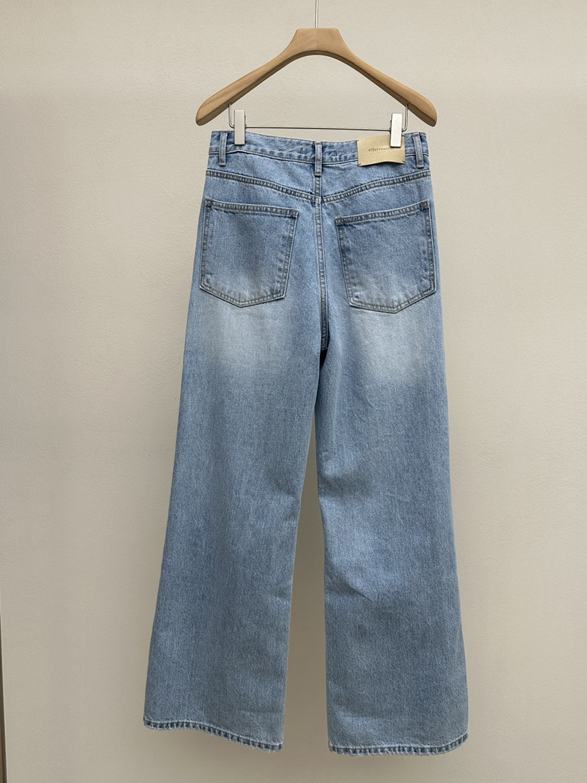 EFFERVESCENT韓國直郵女士新品職業真品26春夏人氣牛仔褲evc/effervescent牛仔褲