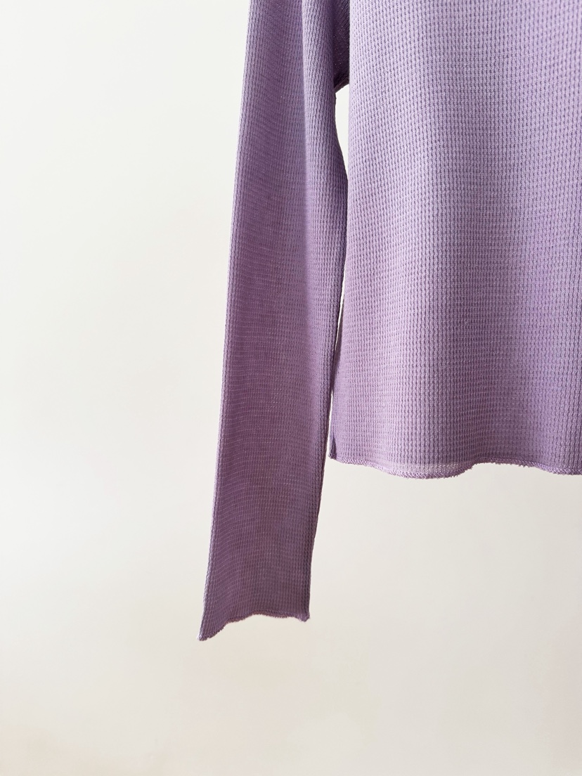 ERUME東大門直郵女士新款真品熱賣長袖T恤華夫格格紋船領ERUME長袖T恤