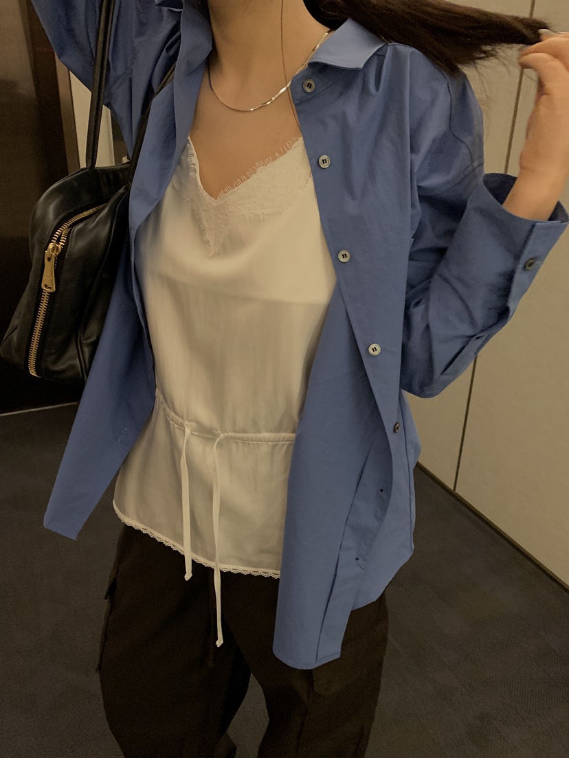 MUSHROOM EFFECT東大門實拍女士新款人氣時尚襯衫蕾絲衫MUSHROOM EFFECT襯衫/蕾絲衫