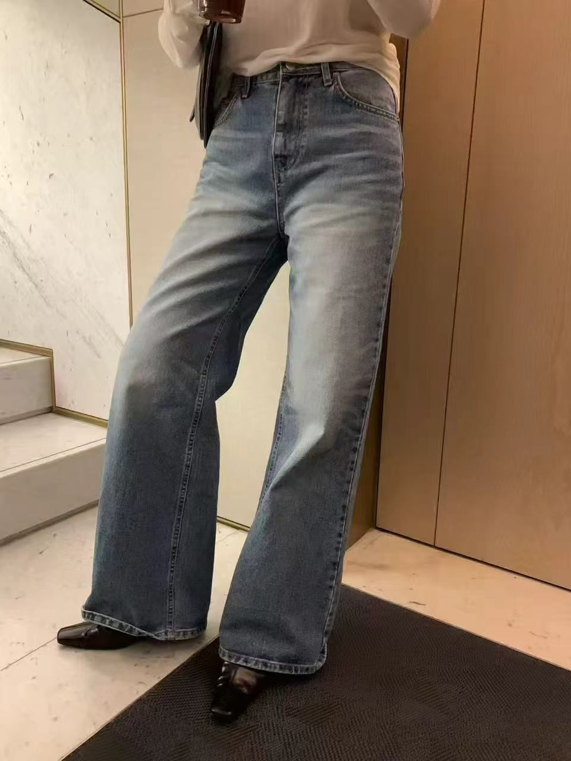 MUSHROOM EFFECT東大門代購女士新款人氣26春夏時尚牛仔褲MUSHROOM EFFECT牛仔褲