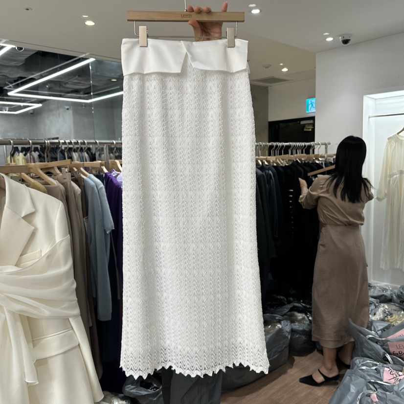 LEWIN韓國代購女士新款時尚人氣推薦26春夏真品熱賣休閑長裙LEWIN長裙圖色1