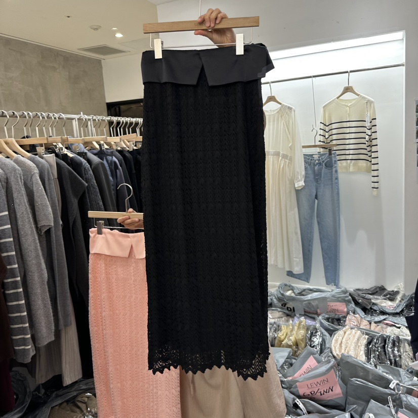 LEWIN韓國代購女士新款時尚人氣推薦26春夏真品熱賣休閑長裙LEWIN長裙圖色3